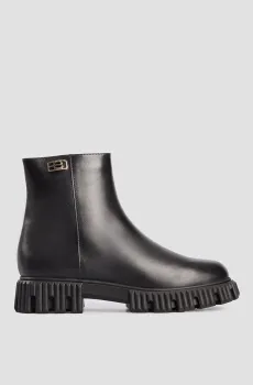 Женские черные кожаные полусапоги Черный 38 Baldinini D5B506A1VITE;0000