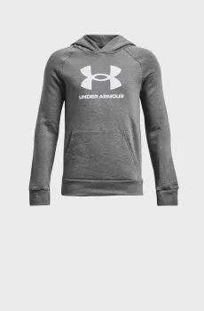 Детское серое худи UA Rival Fleece BL Hoodie Серый 8 Under Armour 1379791-025