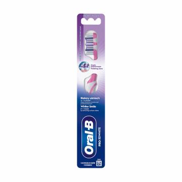 Зубная щетка Oral-B Pro 3D White Средняя жесткость, розовая, 1 шт Зубная щетка Oral-B Pro 3D White Средняя жесткость, розовая, 1 шт
