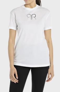 Женская белая футболка Белый S Replay W3566P.000.23612P