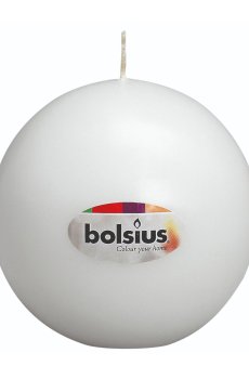 Свеча-шар Bolsius Ball Белая, 70 мм