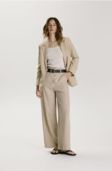 Reserved - Модальні штани - бежевий - 031KK-80X