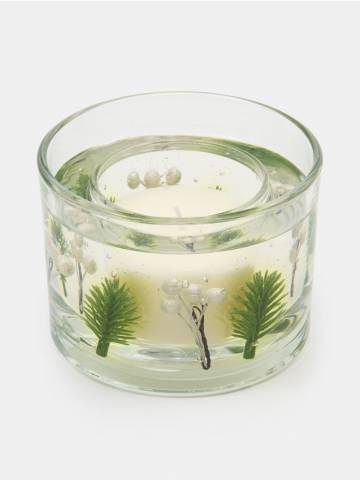 Декоративна свічка - білий