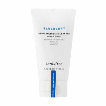 Балансирующая очищающая пенка для лица Innisfree Blueberry Rebalancing 5.5 Cleanser с экстрактом черники, 100 мл