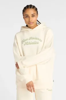 Женское бежевое худи NB Linear Heritage Бежевый XS New Balance WT53509PEF