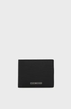 Мужской черный кожаный кошелек BUSINESS SAFFIANO Черный ONESIZE Tommy Hilfiger AM0AM14782