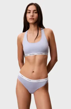 Женские голубые трусики THONG Голубой M Calvin Klein LV00QD5357