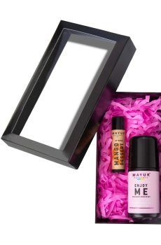 Подарочный набор для тела и губ Mayur Манго и удовольствие (бальзам для губ Манго, 5 г + дезодорант Enjoy Me, 50 мл)