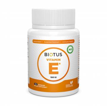 Витамин Е Biotus Vitamin Е, 100 МЕ, 100 капсул Витамин Е Biotus Vitamin Е, 100 МЕ, 100 капсул