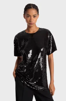 Женская черная футболка TUNIC Черный XS Michael Kors MF451IW6PK