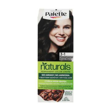 Безаммиачная краска для волос Palette Naturals Permanent Color Creme, 3-1 Темный шатен, 110 мл Безаммиачная краска для волос Palette Naturals Permanent Color Creme, 3-1 Темный шатен, 110 мл