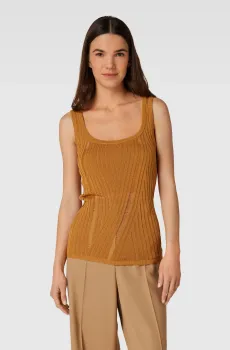 Женский горчичный топ TEXTURE STITCH VEST Желтый XS Calvin Klein K20K205560