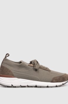 Коричневые кроссовки с шерстью
