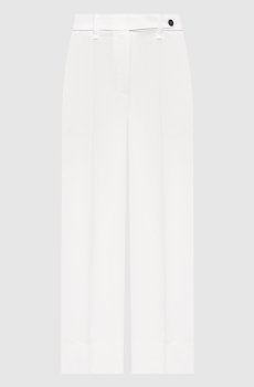 Белые брюки с льном