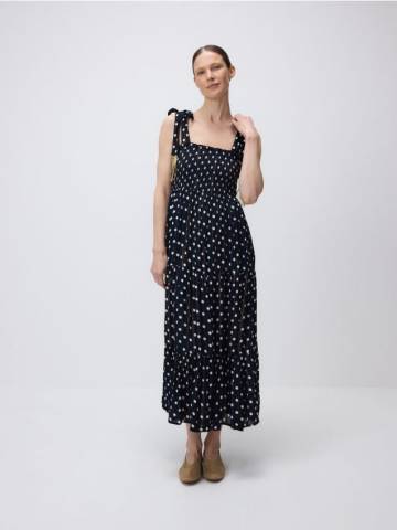 Reserved - Максі-сукня з металізованою ниткою - різнобарвний - 761AK-MLC Reserved - Максі-сукня з металізованою ниткою - різнобарвний - 761AK-MLC