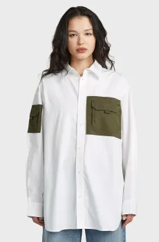 Женская белая рубашка Multipocket Белый S G-Star RAW D28508,A790