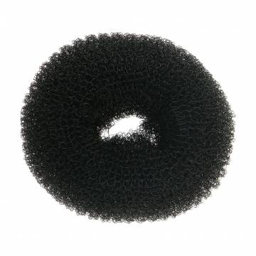 Валик-бублик для волос Cosmo Shop черный, диаметр 7 см, 1 шт (ВА109BL)