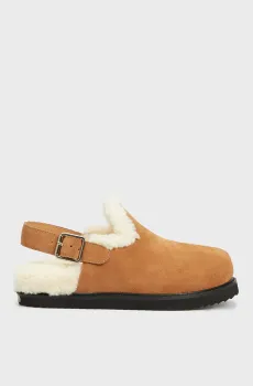 Женские коричневые замшевые клоги Heinola Коричневый 38 PRPY PRFAS3190W