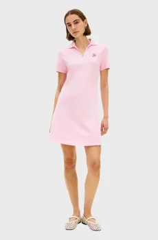 Женское розовое платье SCRIPT Розовый XS Tommy Hilfiger WW0WW48749