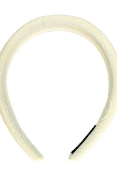 Уценка! Обруч для волос Miso широкий, хлопок, белый, 1 шт (N010-4)