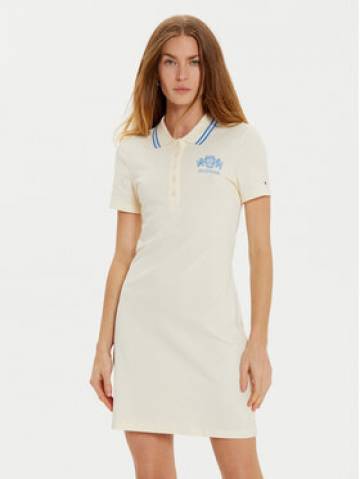 Tommy Hilfiger Повсякденна сукня Varsity WW0WW43841 Бежевий Slim Fit Tommy Hilfiger Повсякденна сукня Varsity WW0WW43841 Бежевий Slim Fit