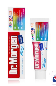 Детская зубная паста Dr.Morgen Junior от 6 до 12 лет, 50 мл