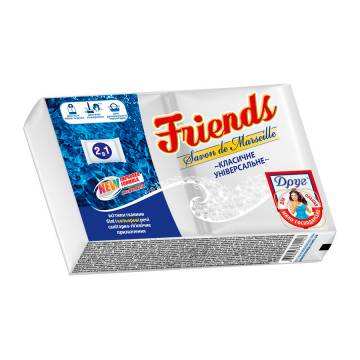 Хозяйственное твердое мыло Друг Friends Savon de Marseille Классическое, 2*115 г Хозяйственное твердое мыло Друг Friends Savon de Marseille Классическое, 2*115 г