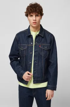 Мужская темно-синяя джинсовая куртка Синий S Levi’s® 72334;0557