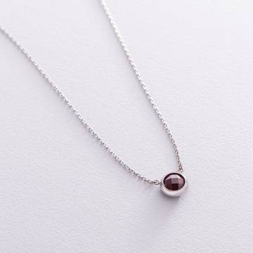 Серебряное колье с пиропом 18984 Серебряное колье с пиропом 18984