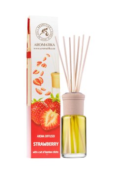 Аромадиффузор Ароматика Strawberry Клубника, с комплектом бамбуковых палочек, 50 мл