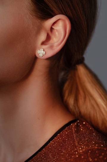 Серьги покрытые серебром Lilou Microsetting Серьги покрытые серебром Lilou Microsetting