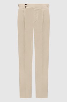 Бежевые брюки из хлопка