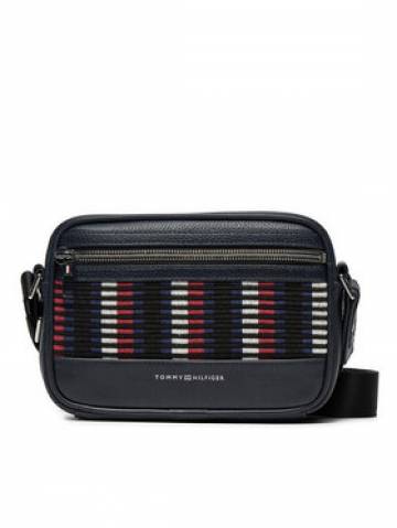 Tommy Hilfiger Плоска сумка Th Corp Leather Camera AM0AM12722 Cиній Tommy Hilfiger Плоска сумка Th Corp Leather Camera AM0AM12722 Cиній