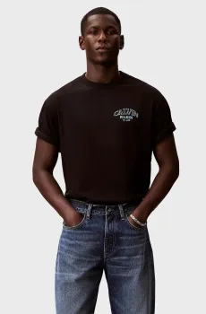 Мужская черная футболка RELAXED 16S VARSITY Черный XL Calvin Klein Jeans LV04RF856G