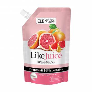 Жидкое крем-мыло ElenSee Like Juice Грейпфрут и протеины шелка, 450 мл Жидкое крем-мыло ElenSee Like Juice Грейпфрут и протеины шелка, 450 мл