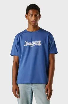 Мужская синяя футболка FANTASY Синий XXL Pepe Jeans PM5010292