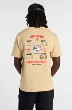 Мужская бежевая футболка Ramen Бежевый L New Balance MT61H51DABC