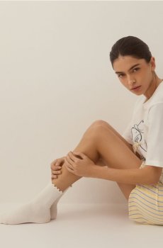 Reserved - Довгі шкарпетки 5 штук - пастельний рожевий - 254HQ-03X