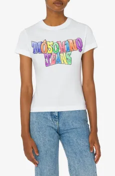 Женская белая футболка Белый XS Moschino A0708.3262;2001