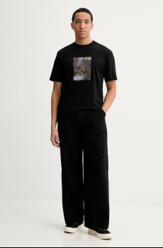 Хлопковая футболка HUGO Doreston