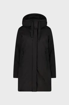 Женская черная куртка COAT FIX HOOD SOFTSHELL Черный 38 CMP 34K0266-U901