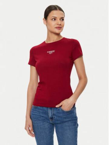 Tommy Jeans Футболка Essential DW0DW18397 Бордовий Slim Fit Tommy Jeans Футболка Essential DW0DW18397 Бордовий Slim Fit