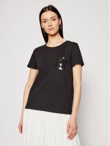 DKNY Футболка P0RAOC2R Чорний Regular Fit DKNY Футболка P0RAOC2R Чорний Regular Fit
