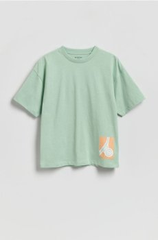 Reserved - Бавовняна футболка - світло-зелений - 938HR-70X