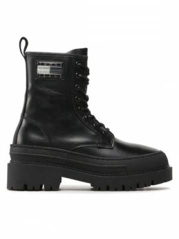 Tommy Jeans Ботильйони Tjw Foxing Lace Up EN0EN02217 Чорний Tommy Jeans Ботильйони Tjw Foxing Lace Up EN0EN02217 Чорний