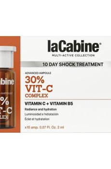 Высококонцентрированная ампула для лица LaCabine 30% Vit-C Complex Advanced Ampoule с витаминами С и В5, 10*2 мл