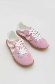 Reserved - Кеди з комбінованих матеріалів - рожевий - 597IX-30X