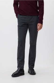 Reserved - Картаті штани-чиноси - темно-сірий - QF747-90M