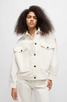 Женская белая джинсовая куртка Белый XS HUGO 50535349;101