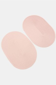 Плетені підставки для столу, комплект 2 шт. - пастельний рожевий